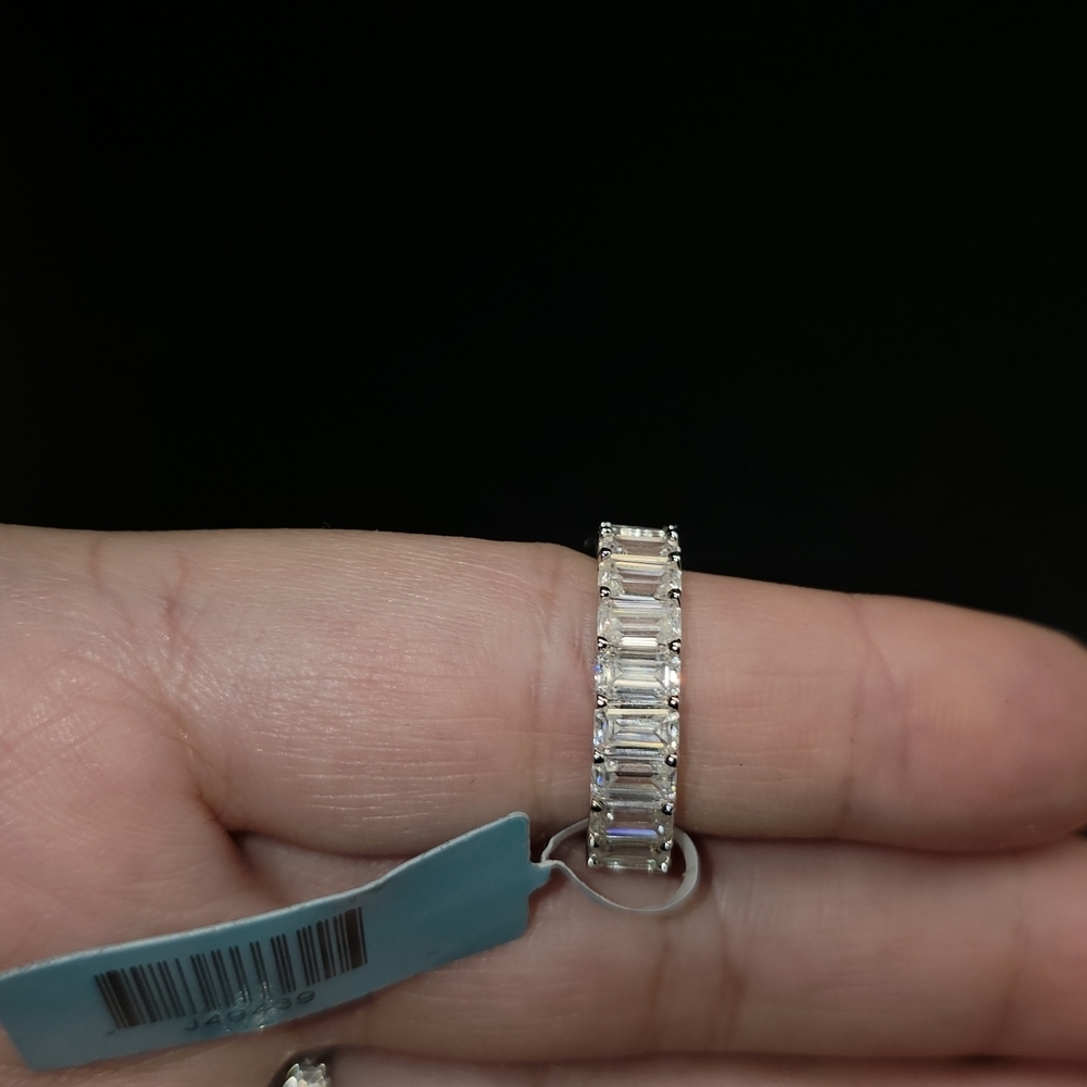✨ Stunning Moissanite Eternity Band – 6.62 CTW | Sterling Silver ✨ - Picture 4 of 5